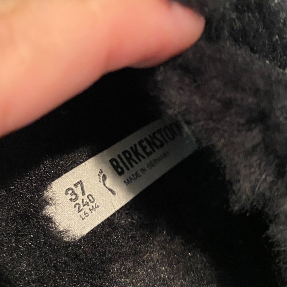 BIRKENSTOCK BOSTON SHEARLING MULE BUCKLE TEDDY BLACK BIRKS EU 37 WOMENS 6 MENS 4 - Picture 5 of 12